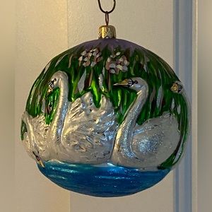 Christopher Radko 1999 Twelve Days of Christmas Seven Swans a Swimming Ornament